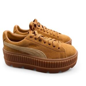 Fenty x Puma Creeper Women's Platform Sneakers - Tan and Brown